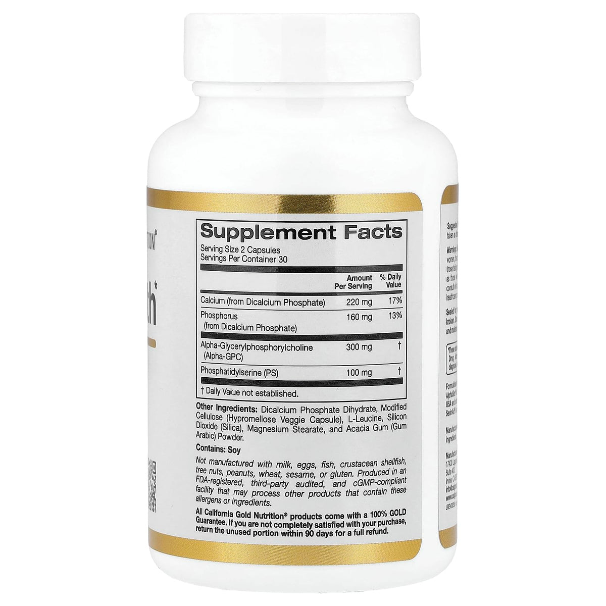 California Gold Nutrition Brain Health - 60 Veggie Capsules - image 2