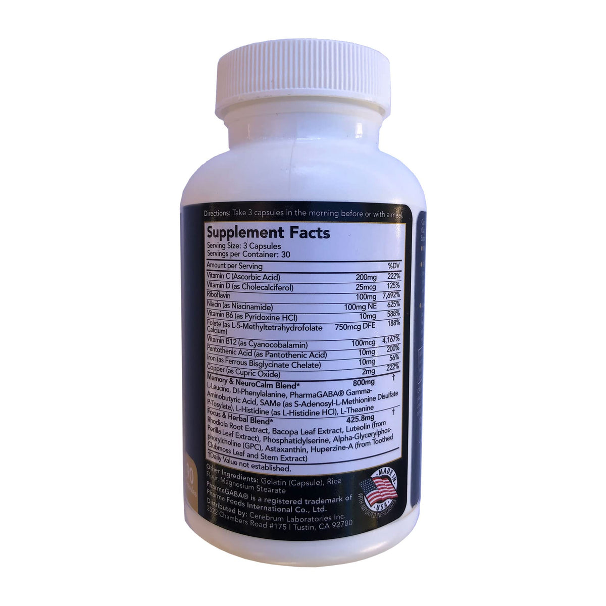 MindSense1 Brain Support Supplement for Focus & Memory - 180 Capsules - image 7
