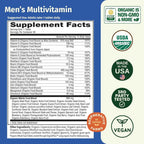 EarthFirst Organic Men's Multivitamin with Methylated B12 - 60 Tablets - image 2