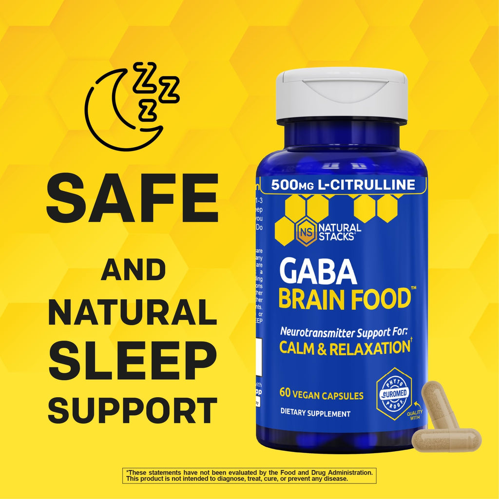 Natural Stacks GABA Brain Food Sleep & Relaxation - 60 Capsules - image 4