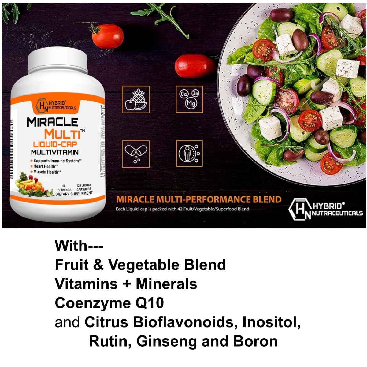 Hybrid Nutraceuticals MiracleMulti Multivitamin - 120 Softgels - image 4