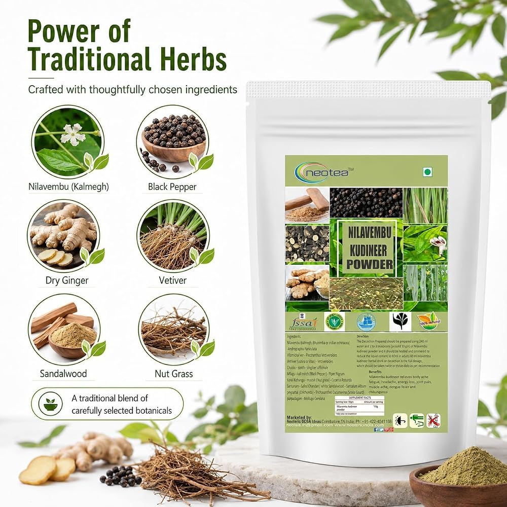 neotea Nilavembu Kudineer Powder Andrographis Herbal Mix - 300g - image 3