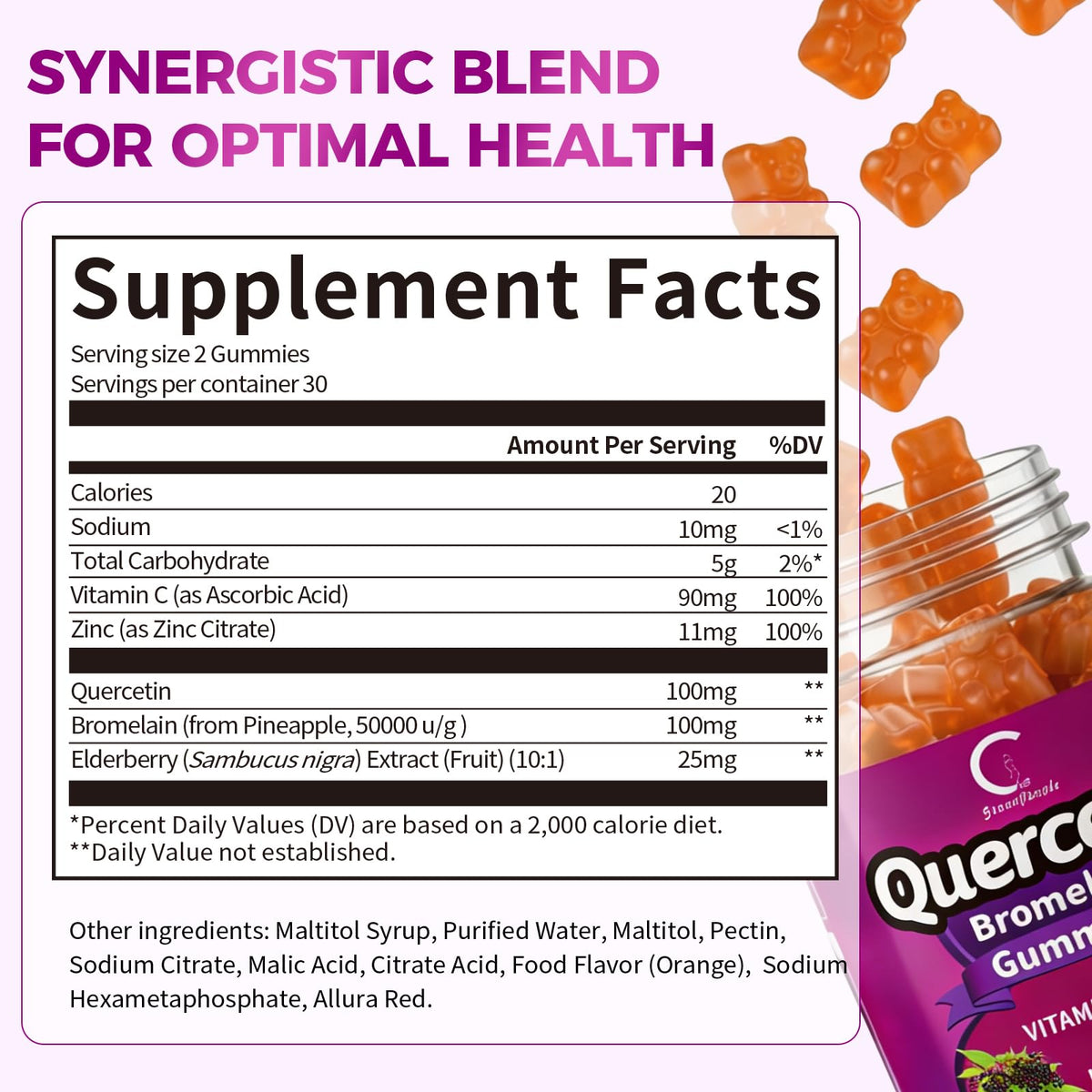 GPGP GreenPeople Quercetin with Bromelain Gummies - 120 Count - image 9