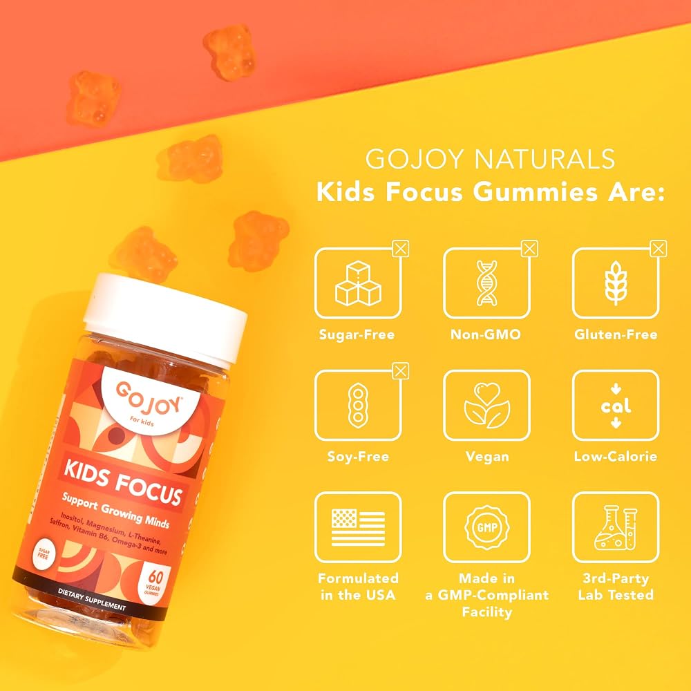 GOJOY NATURALS Kids Focus Gummies