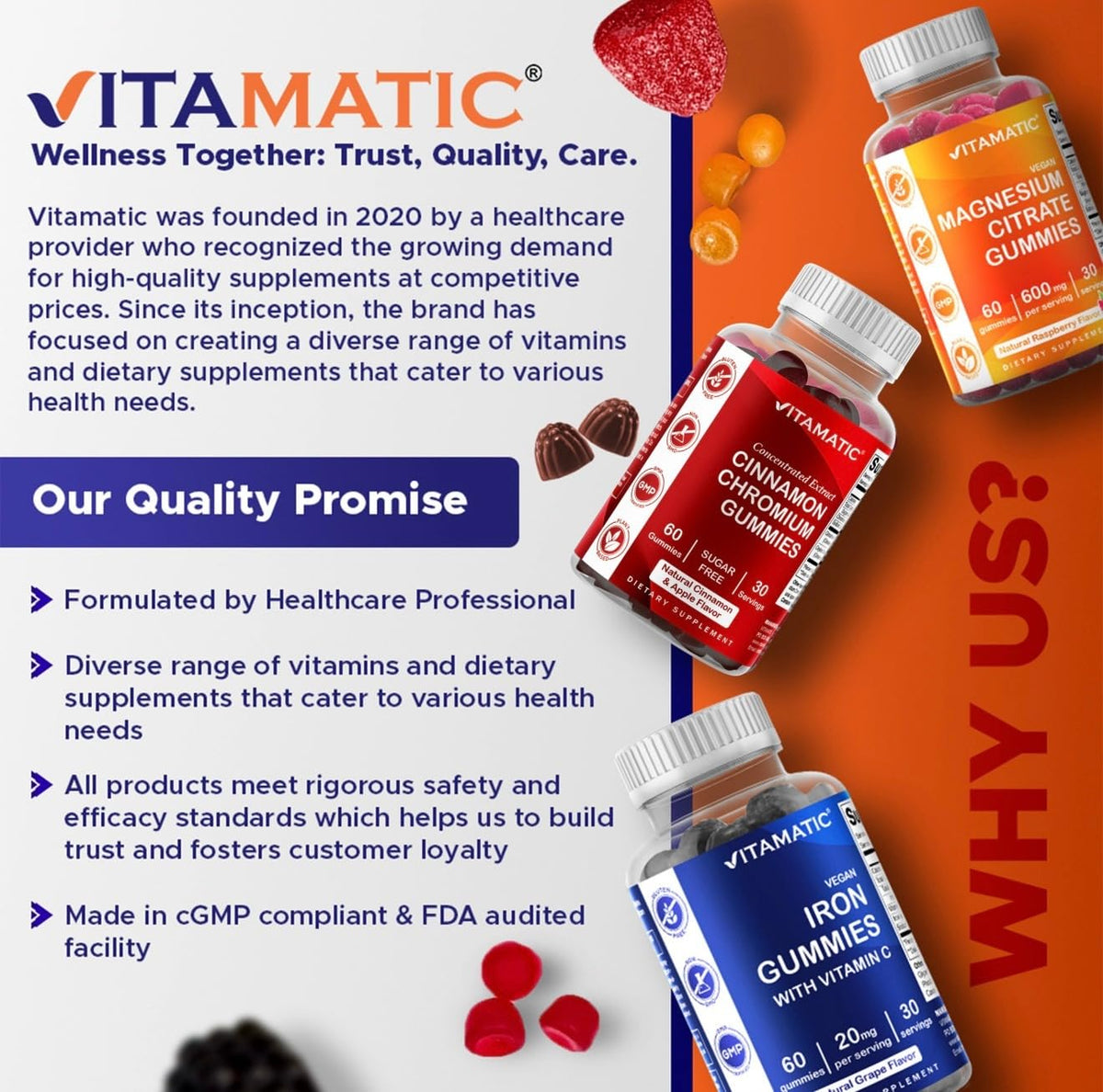 Vitamatic Chromium & Ceylon Cinnamon Gummies - 120 Count - image 7