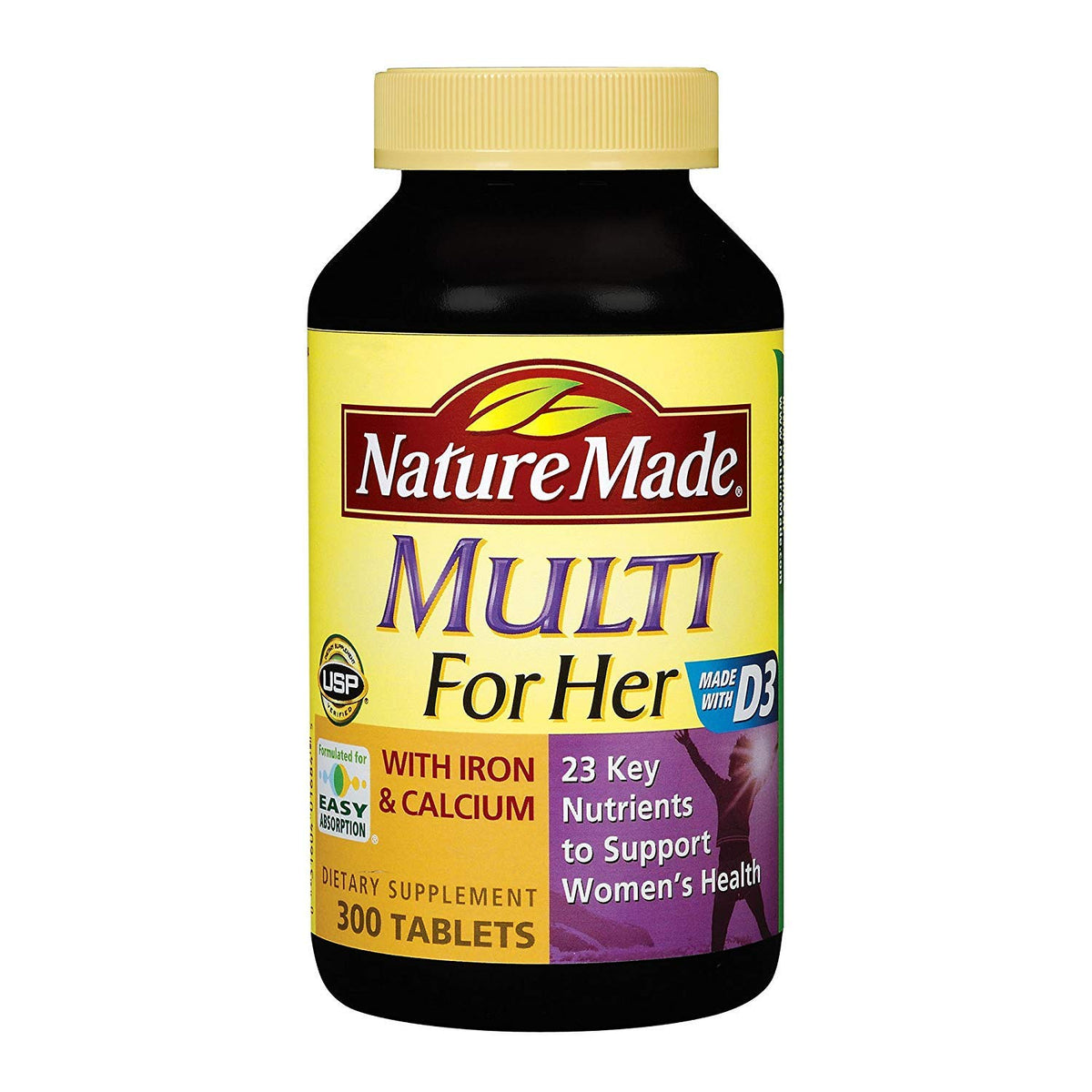Nature Made Women's Multivitamin with Iron and Calcium - 300 Tablets