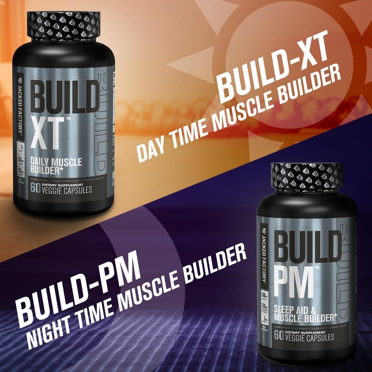 Jacked Factory Build-XT Muscle Builder - 120 Vegetarian Capsules - image 4