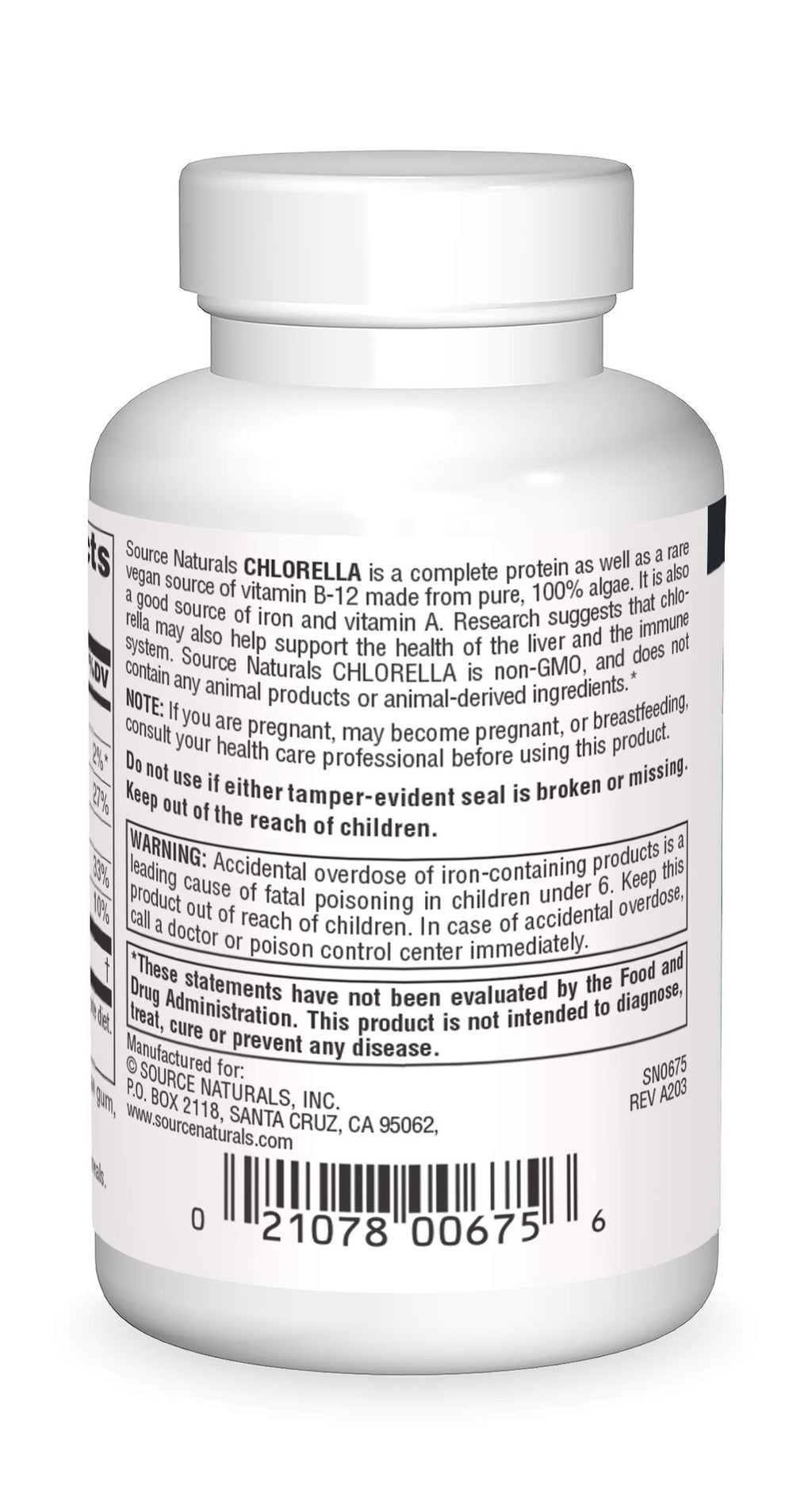 Source Naturals Chlorella 500 mg - 100 Tablets - image 2