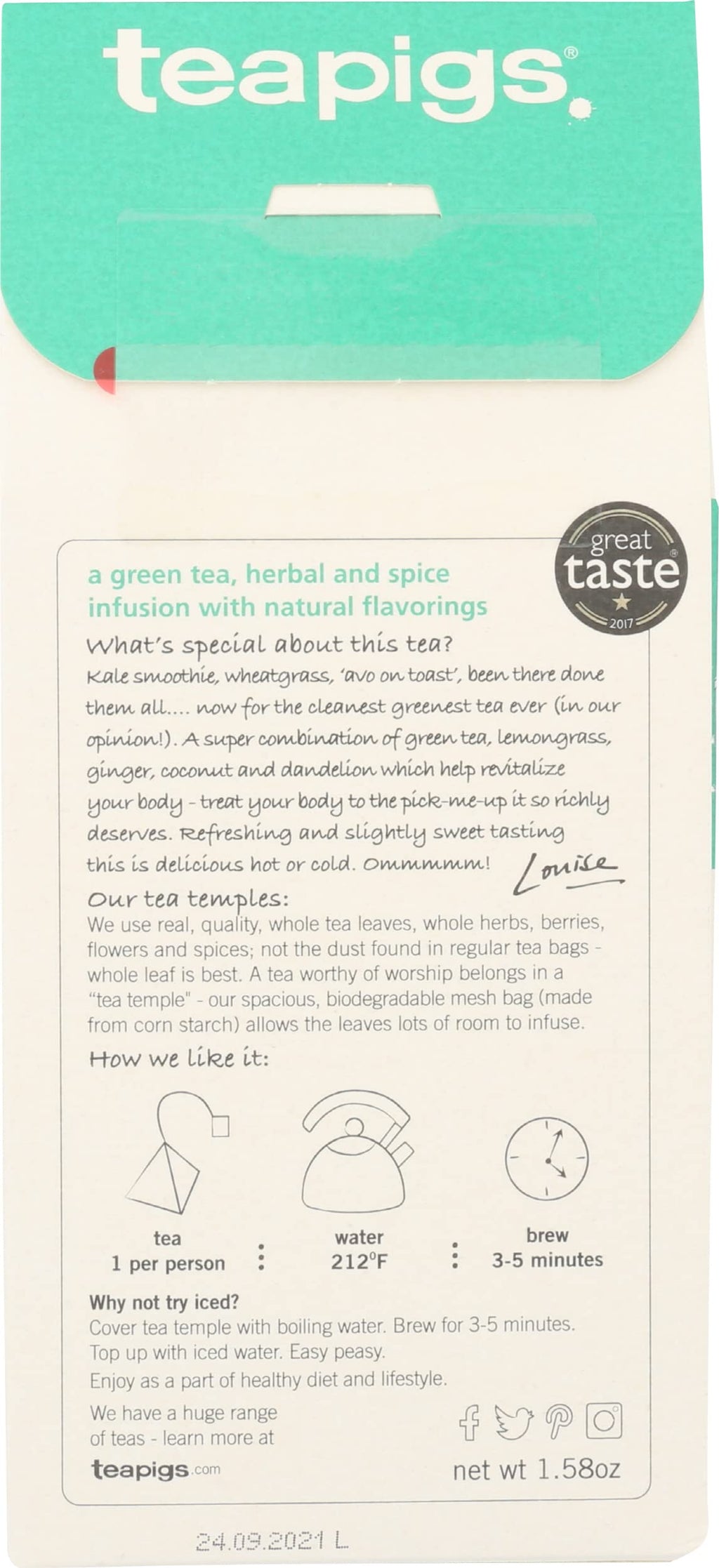 teapigs Organic Cleanse Tea - 15 Count - image 2