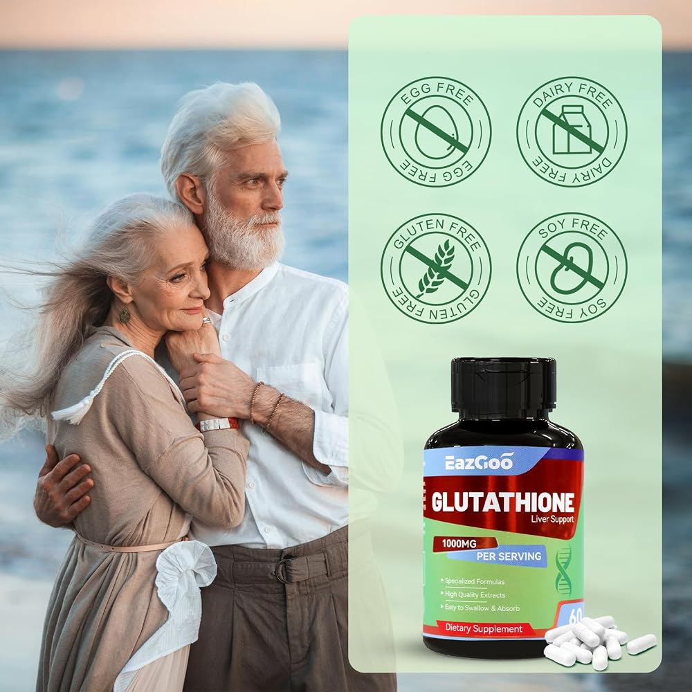 EAZGOO Glutathione 1000mg Antioxidant Supplement - 60 Capsules - image 5