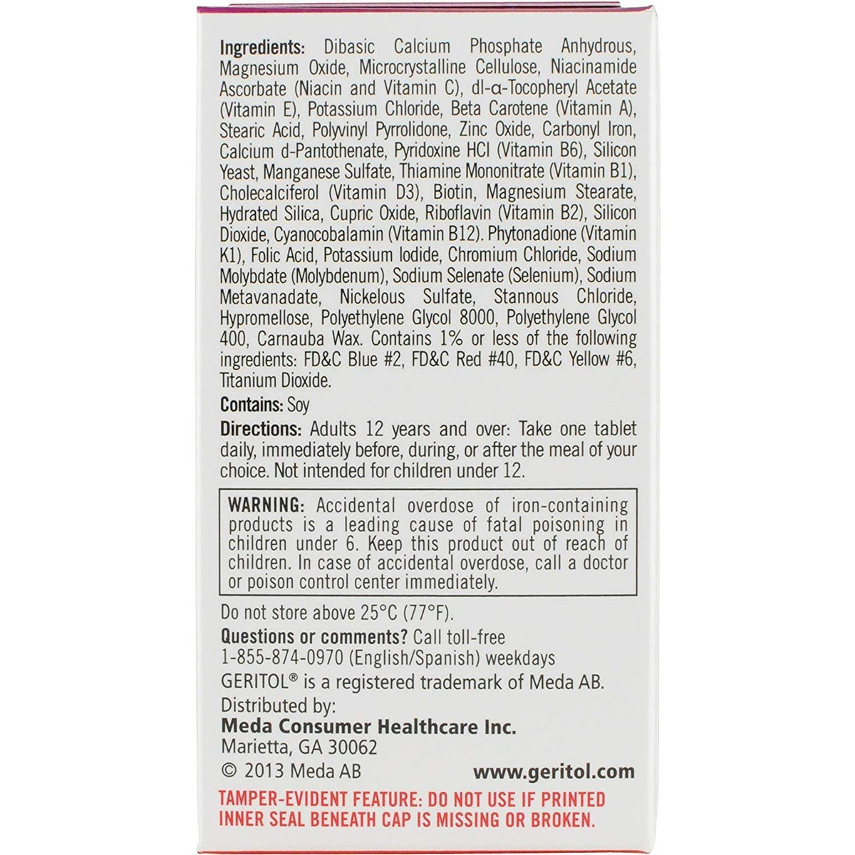 Geritol Multi-Vitamin Plus Multi-Mineral Tablets - 120 Tablets - image 2