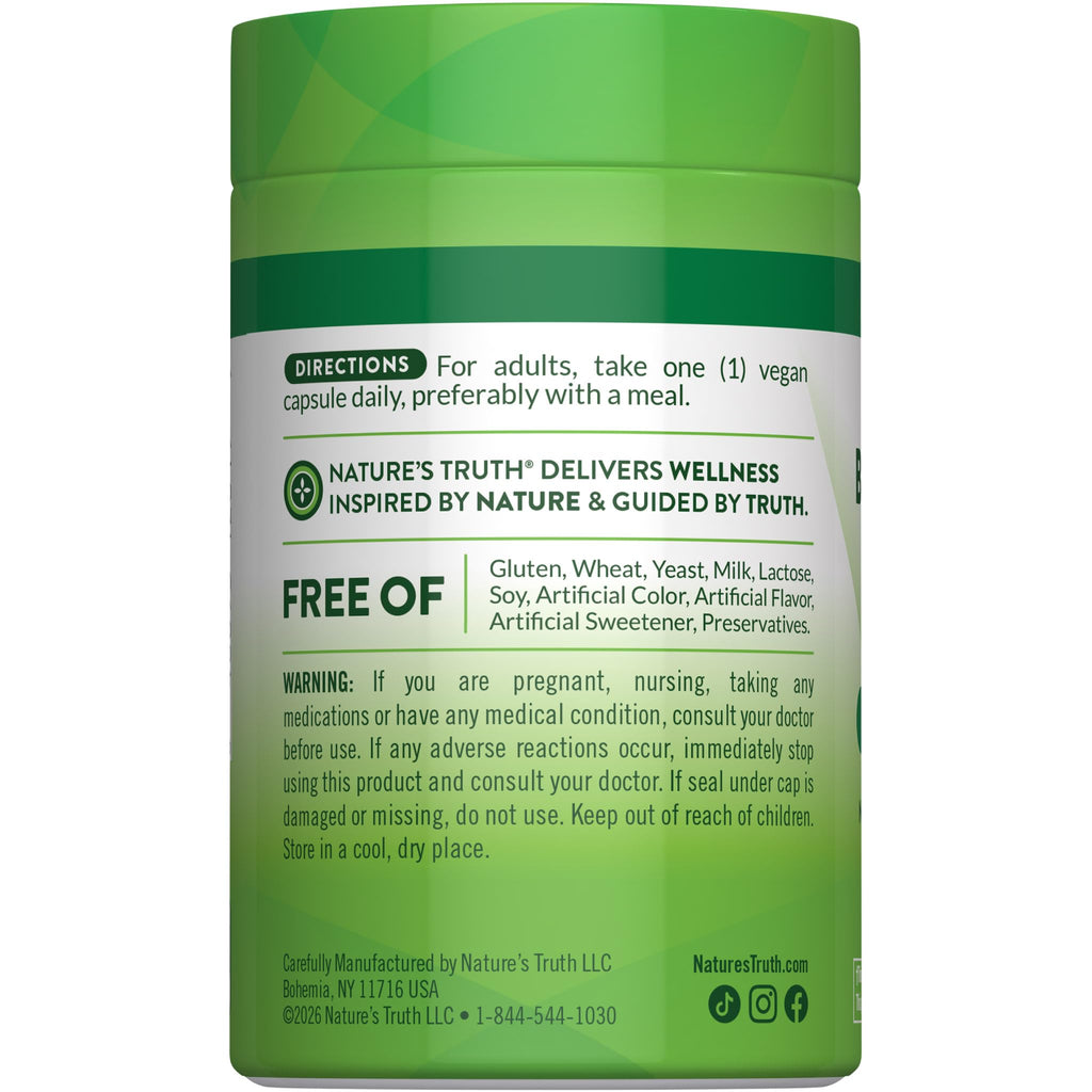 Nature's Truth Benfotiamine 300mg - 60 Capsules - image 7