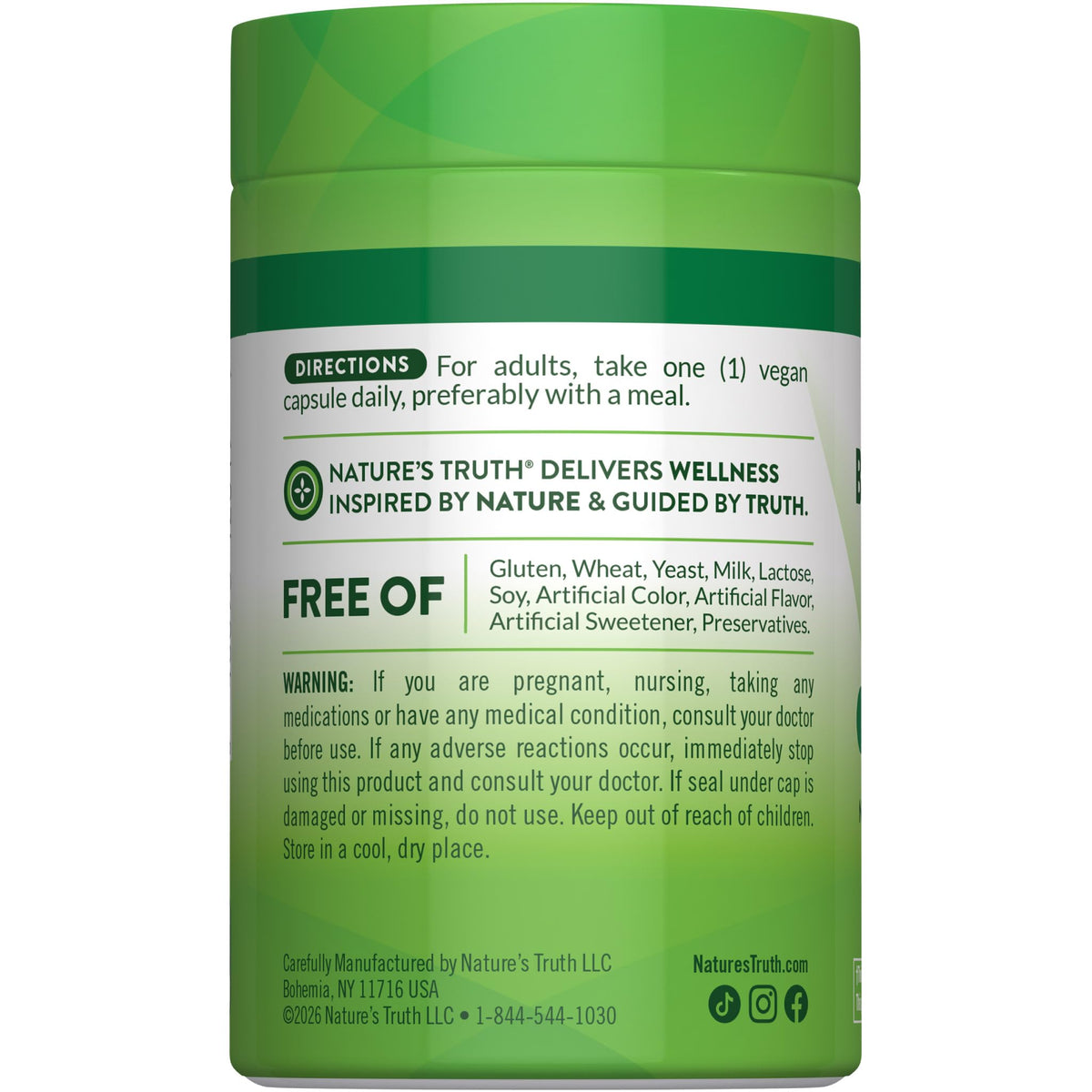 Nature's Truth Benfotiamine 300mg - 60 Capsules - image 7