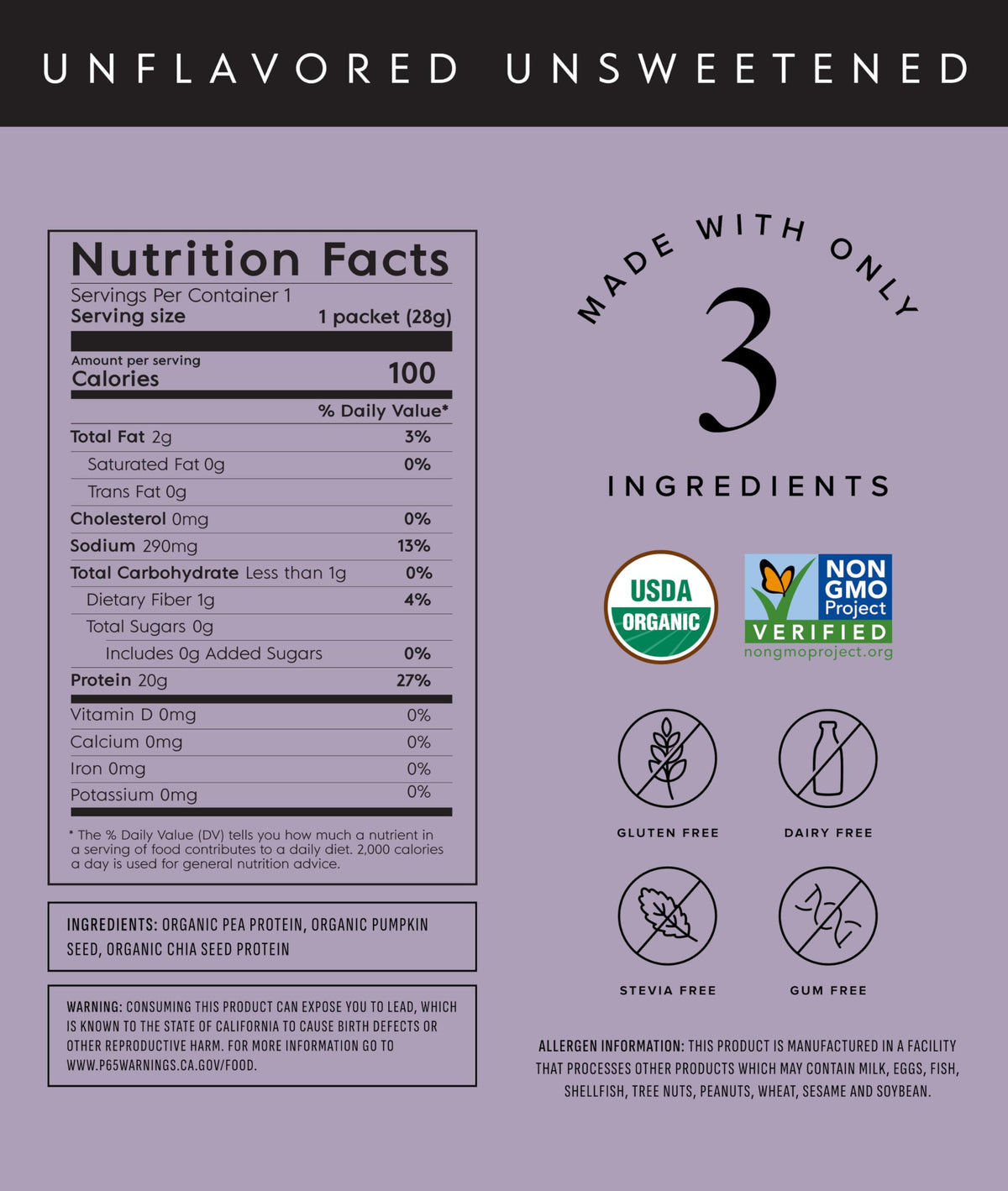 Truvani Vegan Pea Protein Powder