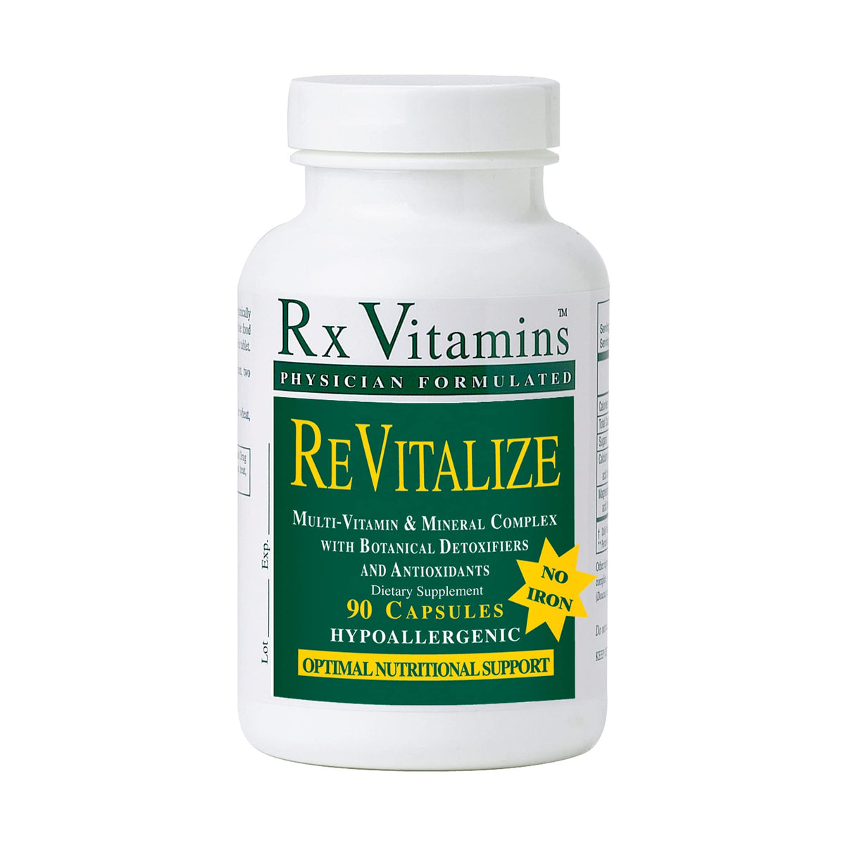 Rx Vitamins ReVitalize Multivitamin with No Iron - 90 Capsules