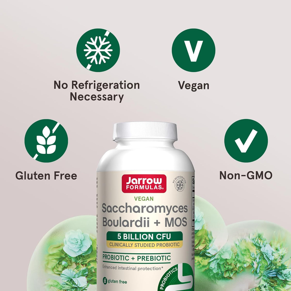 Jarrow Formulas Saccharomyces Boulardii + MOS Probiotic - 180 Capsules - image 5