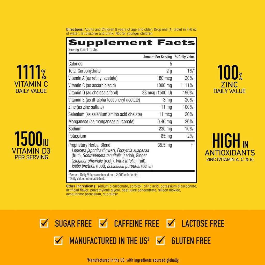 Airborne Vitamin C 1000mg Immune Support Effervescent Tablets - 36 Count - image 4