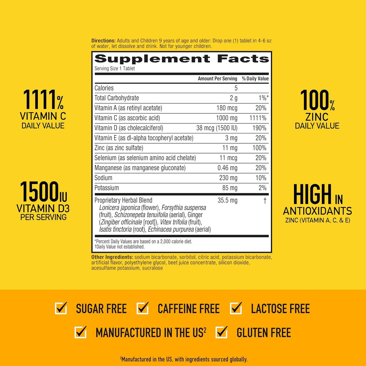 Airborne Vitamin C 1000mg Immune Support Effervescent Tablets - 36 Count - image 4