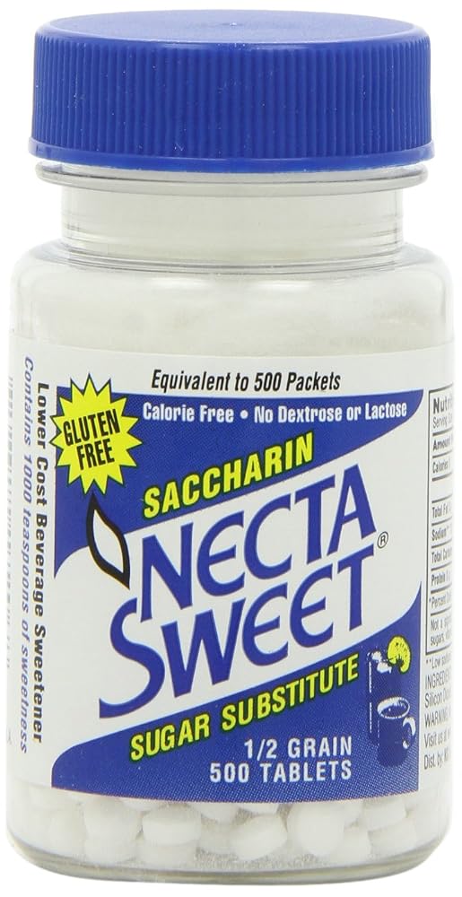 Necta Sweet Sugar Substitute Tablets 1/2 Grain - 500 Count (Pack of 12)