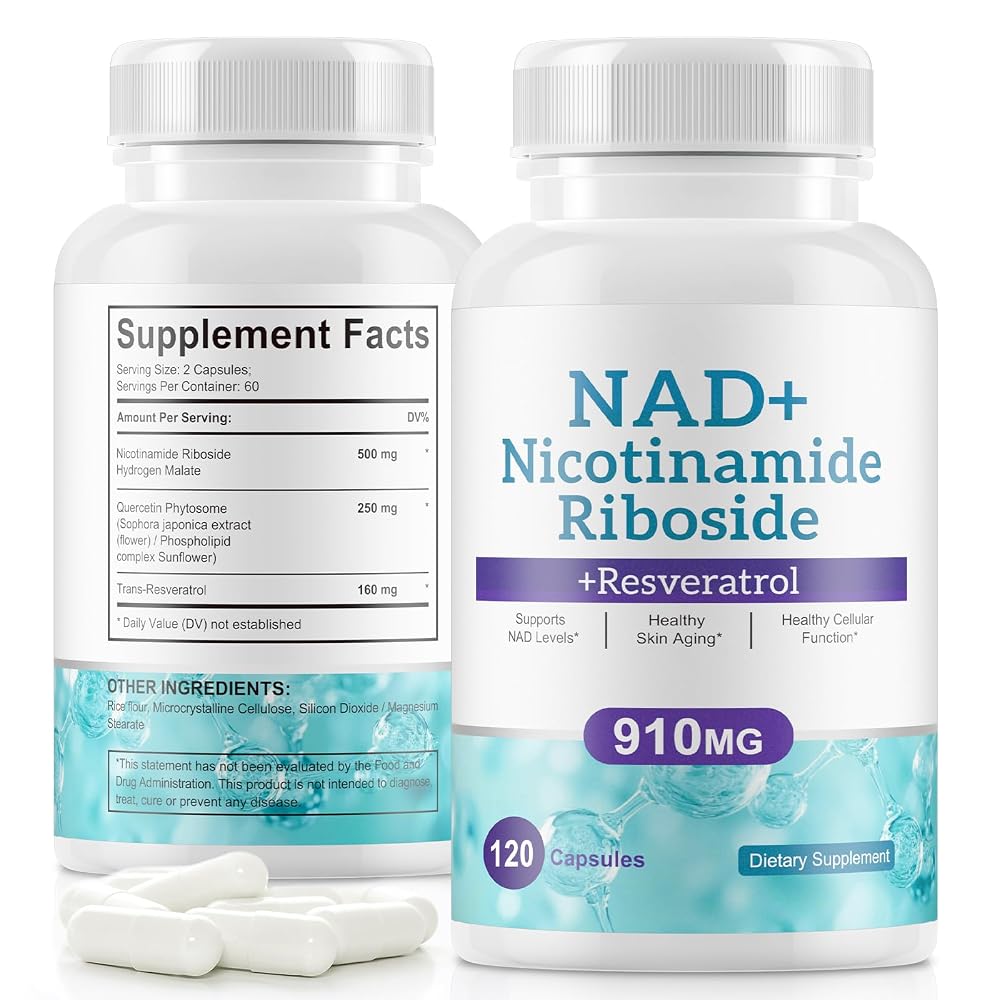 Ruduwu Liposomal NAD Resveratrol Supplement - 120 Capsules