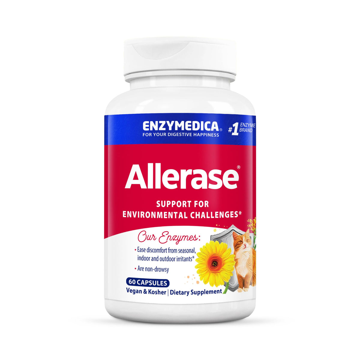 Enzymedica Allerase Enzyme Supplement - 60 Capsules