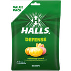 HALLS Defense Citrus Vitamin C Drops - 80 Drops