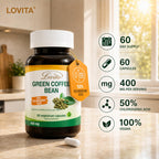 LOVITA Green Coffee Bean Extract 50% Chlorogenic Acid - 180 Vegan Capsules - image 5