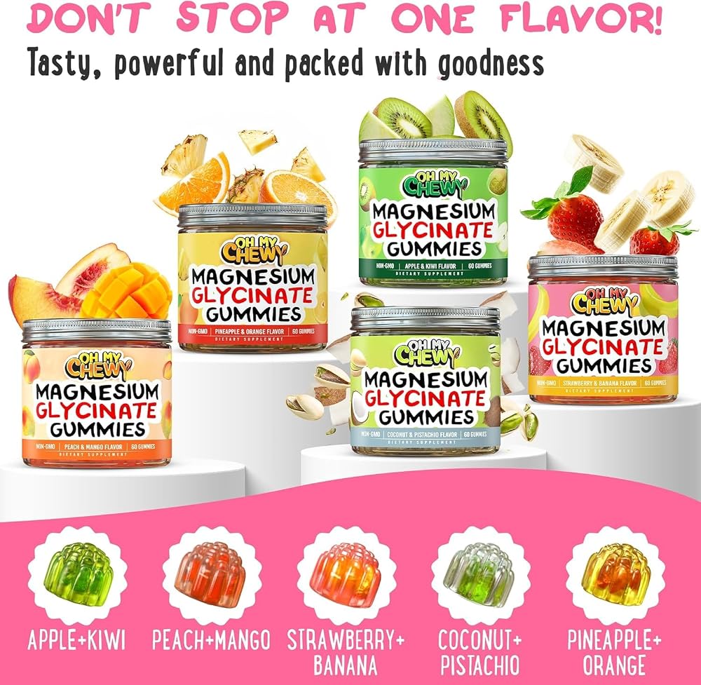 OH MY CHEWY Center-Filled Magnesium Glycinate Gummies - High