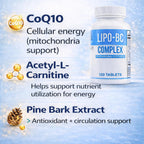 ES Global Brands Legere Lipo-BC B-Complex for Energy - 120 Tablets - image 5