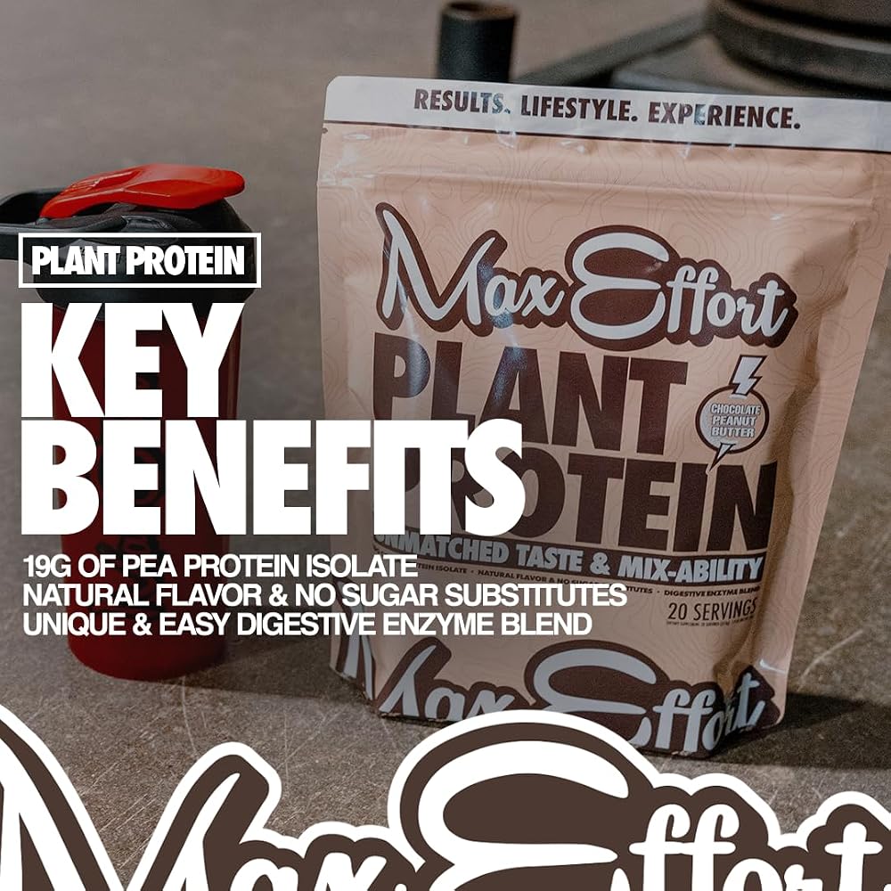 MAX EFFORT Plant Protein Powder Chocolate Peanut Butter - 20 Servings - image 3