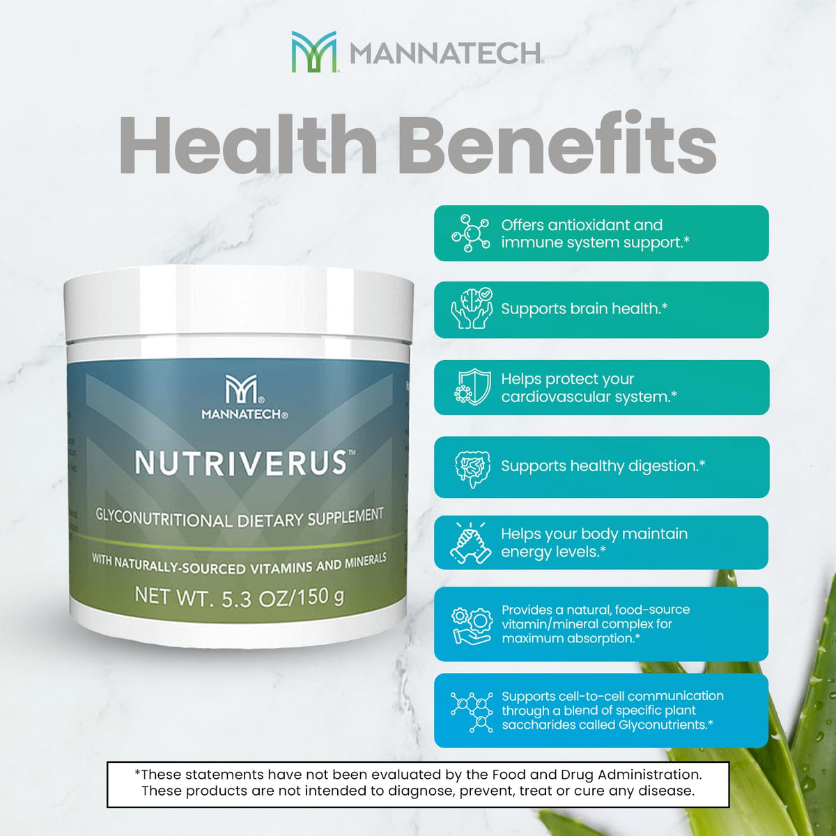 Mannatech NutriVerus Glyconutritional Supplement Powder - 5.3 oz - image 5