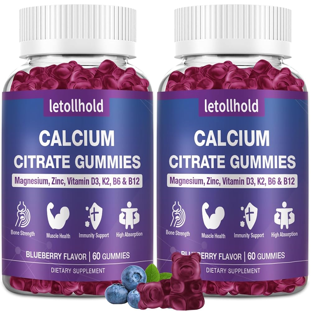 letollhold Calcium Citrate Gummies - 1200mg Calcium Gummies