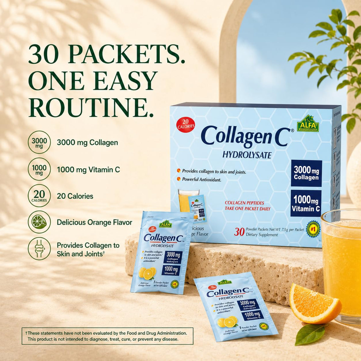ALFA VITAMINS Collagen C Peptides Powder Skin Support - 30 Sachets - image 7