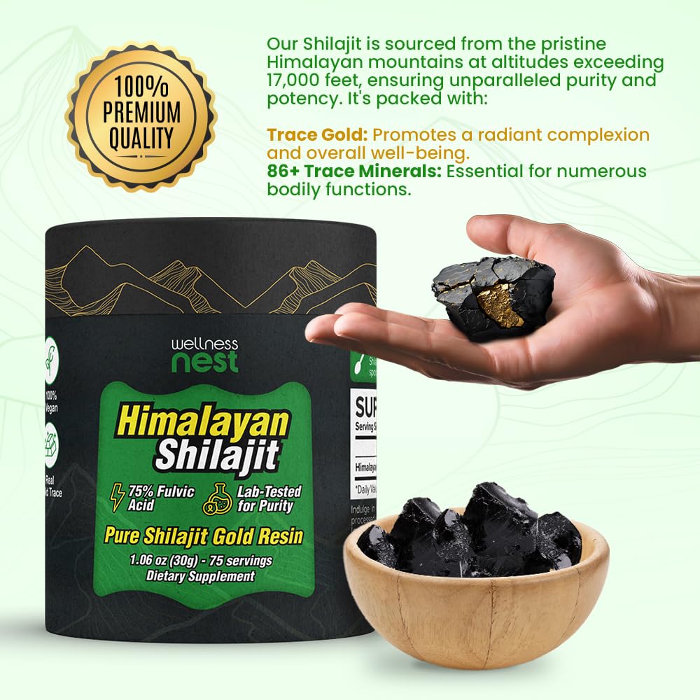 Wellness Nest Gold Grade Pure Himalayan Shilajit Resin - 30g - image 4