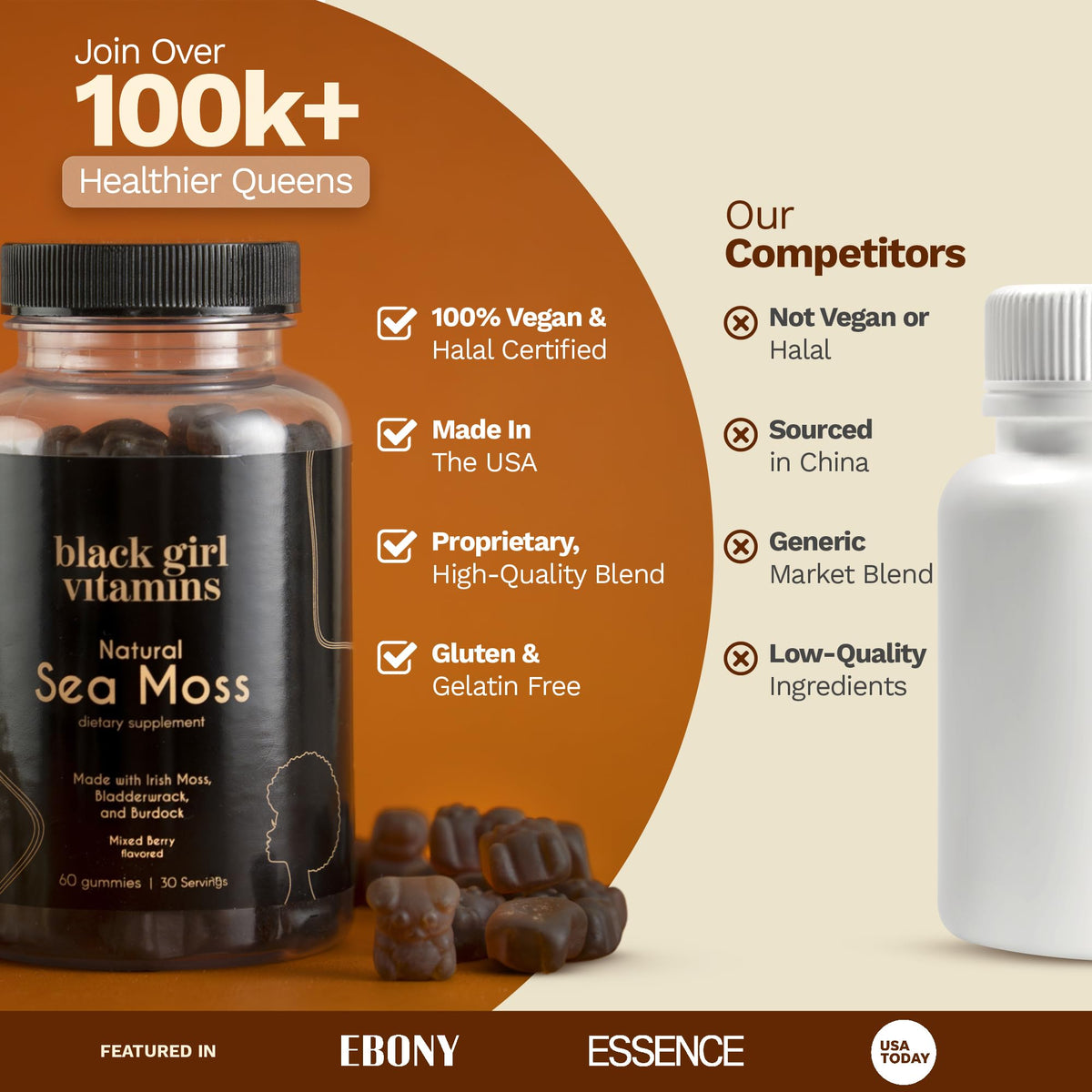 Black Girl Vitamins Irish Sea Moss Gummies - 30 Day Supply - image 4