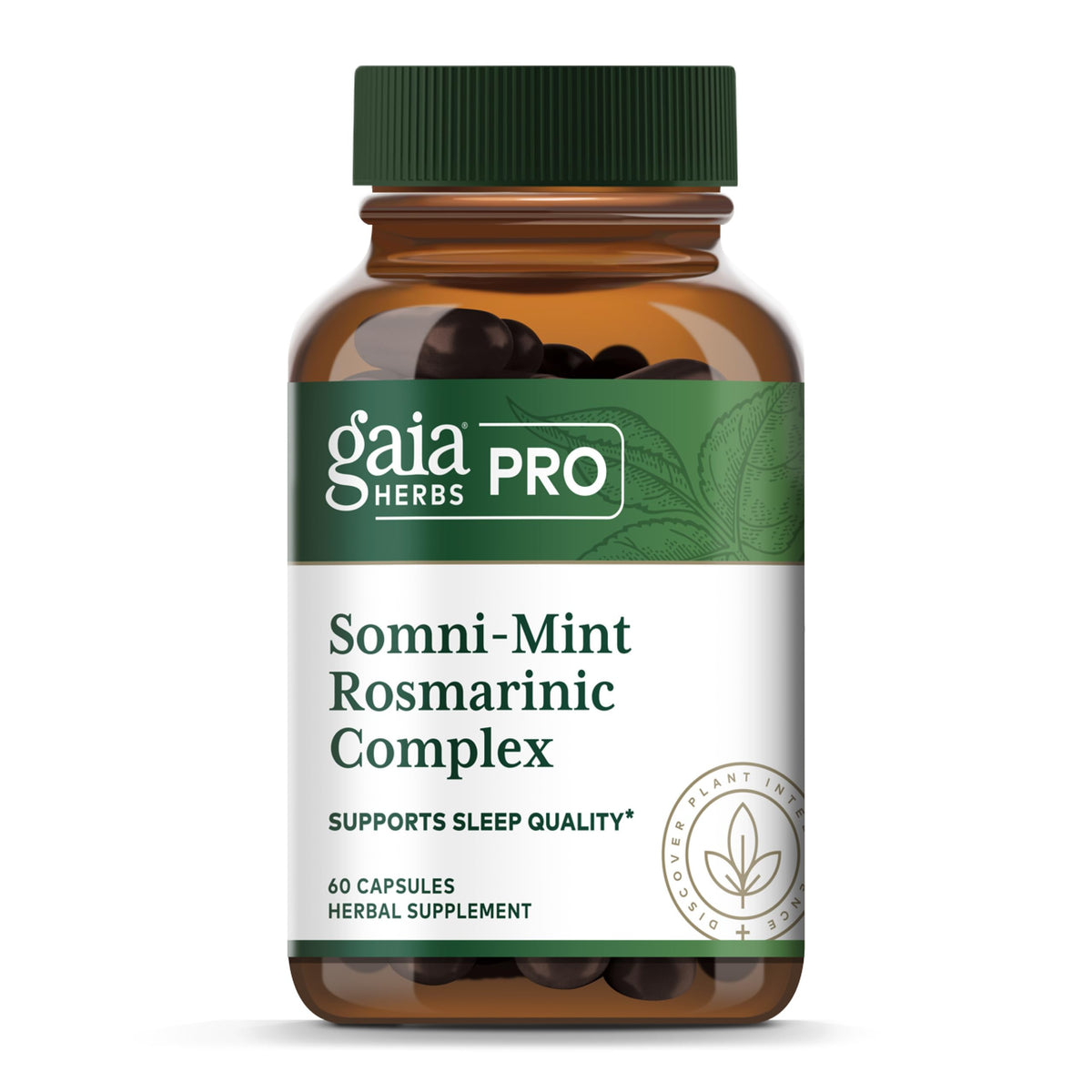 Gaia Herbs PRO Somni-Mint Rosmarinic Complex Sleep Support - 60 Capsules
