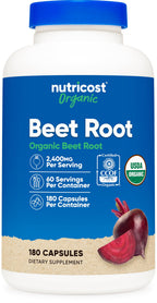 Nutricost Beet Root 2400mg Organic - 180 Capsules