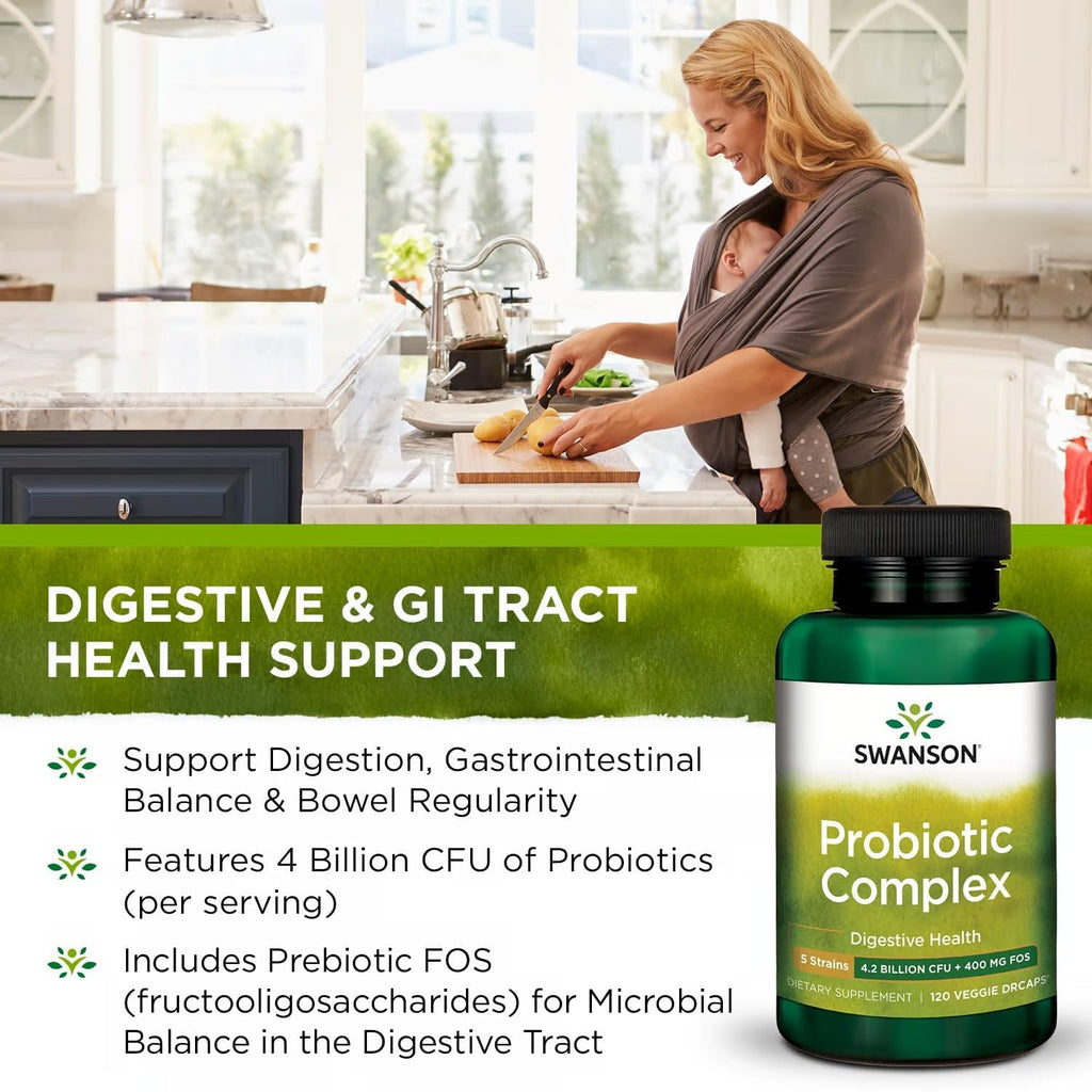 Swanson Probiotic Complex 4.2 Billion CFU - 240 Vegetarian Capsules - image 4