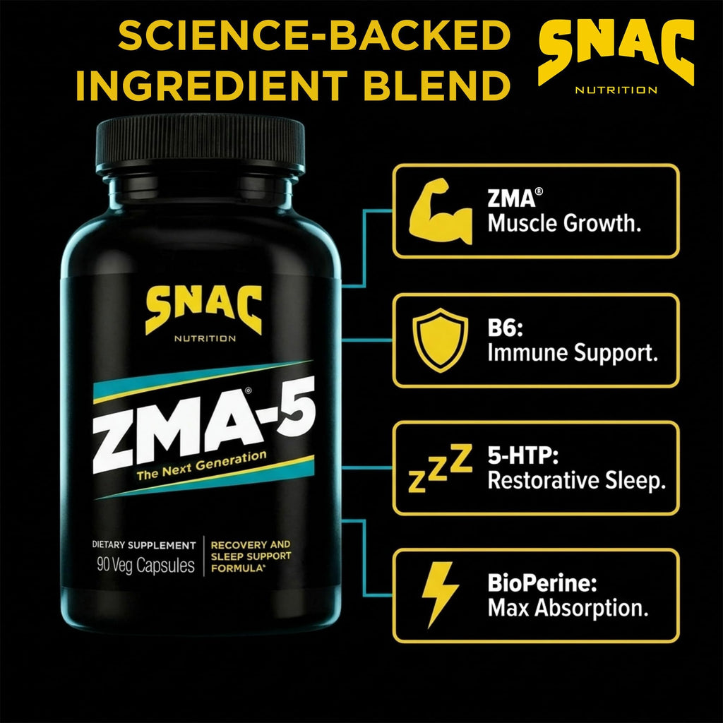 SNAC ZMA-5 Mineral Supplement Post-Workout Support - 180 Capsules - image 3