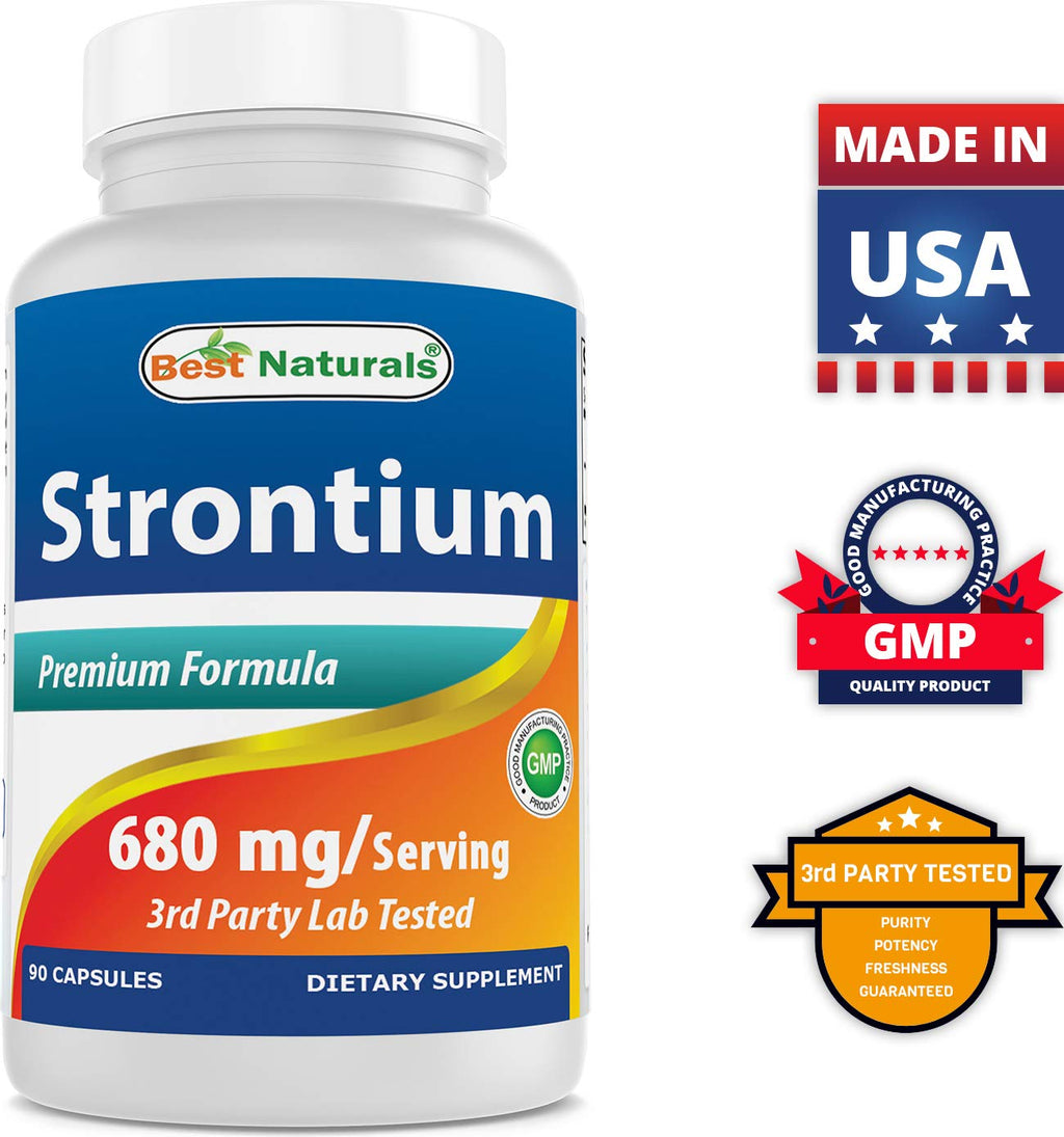 Best Naturals Strontium Bone Building Formula 680mg - 90 Capsules - image 8