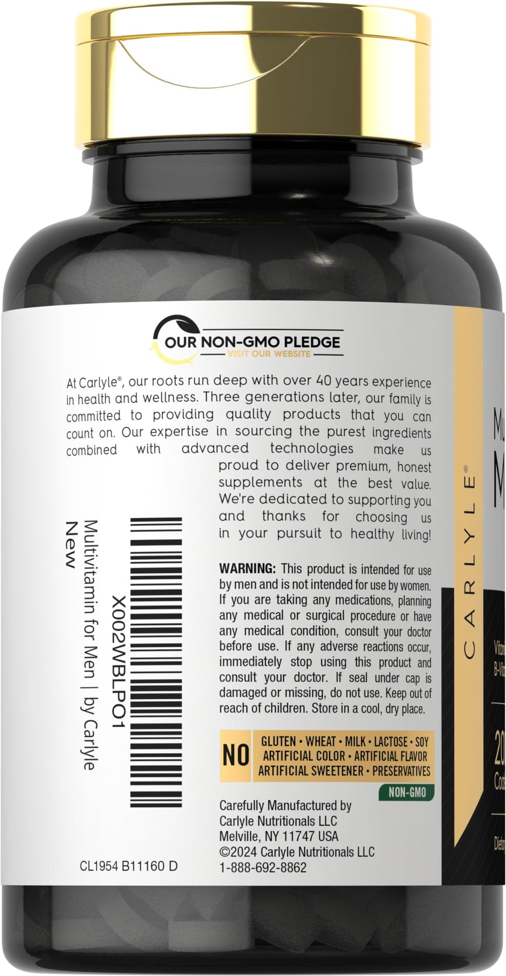 Carlyle Multivitamin for Men 50+ - 200 Caplets - image 3