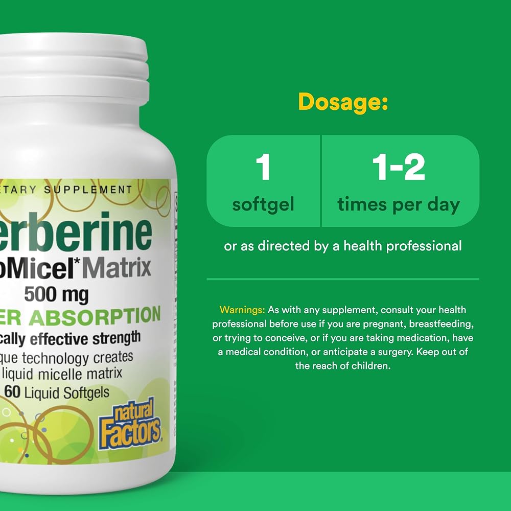 Natural Factors Berberine LipoMicel Matrix - Daily Supplement