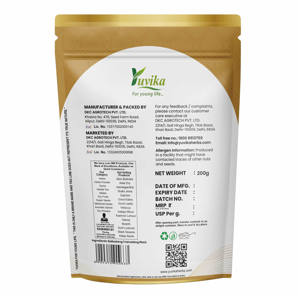 Yuvika Baibadang Vaivadang Black Embelia Ribes - 200 Grams - image 3