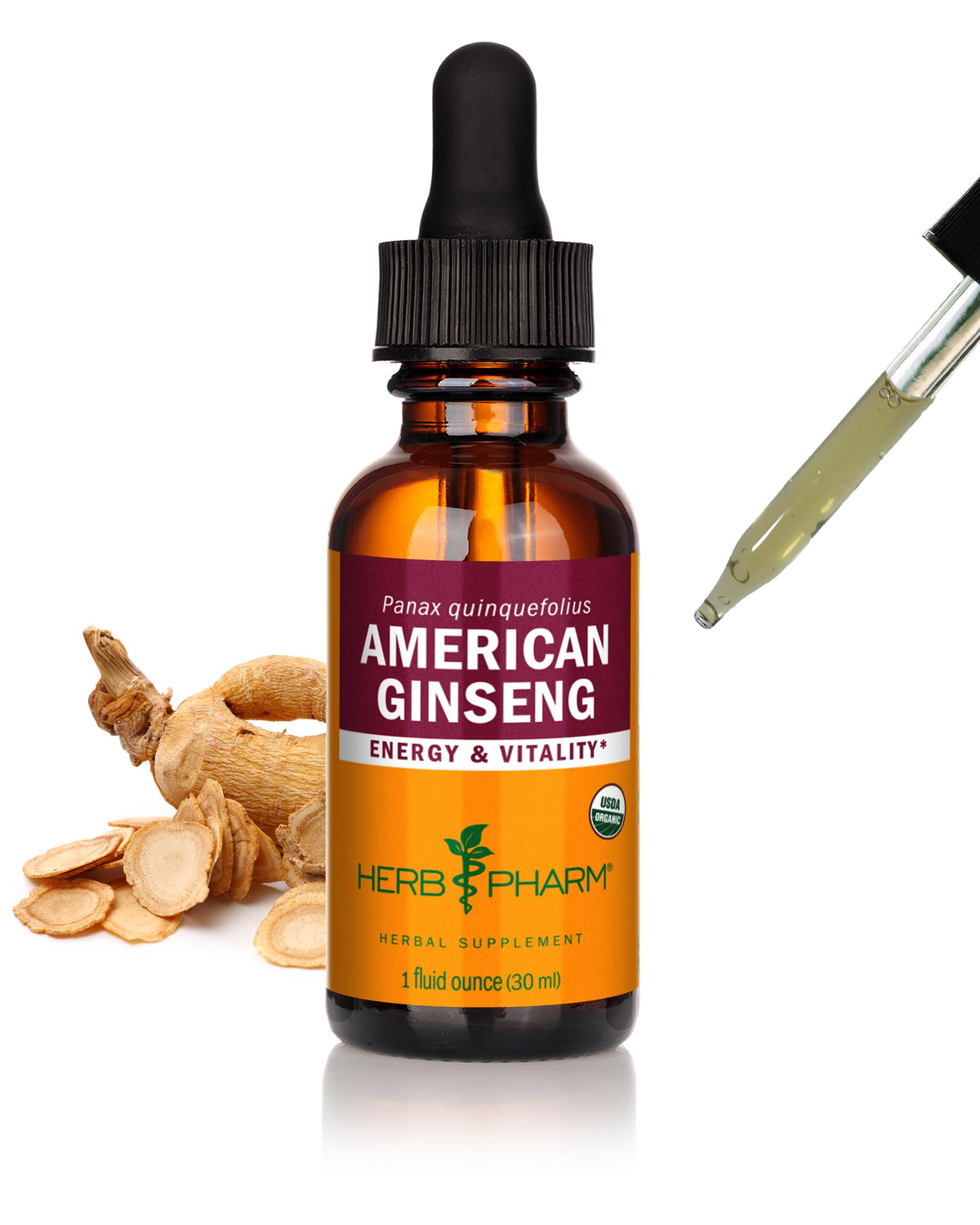Herb Pharm Certified Organic American Ginseng Extract - 1 Fl Oz