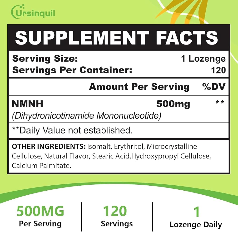 Ursinquil Sublingual NMNH 500mg for Anti-Aging