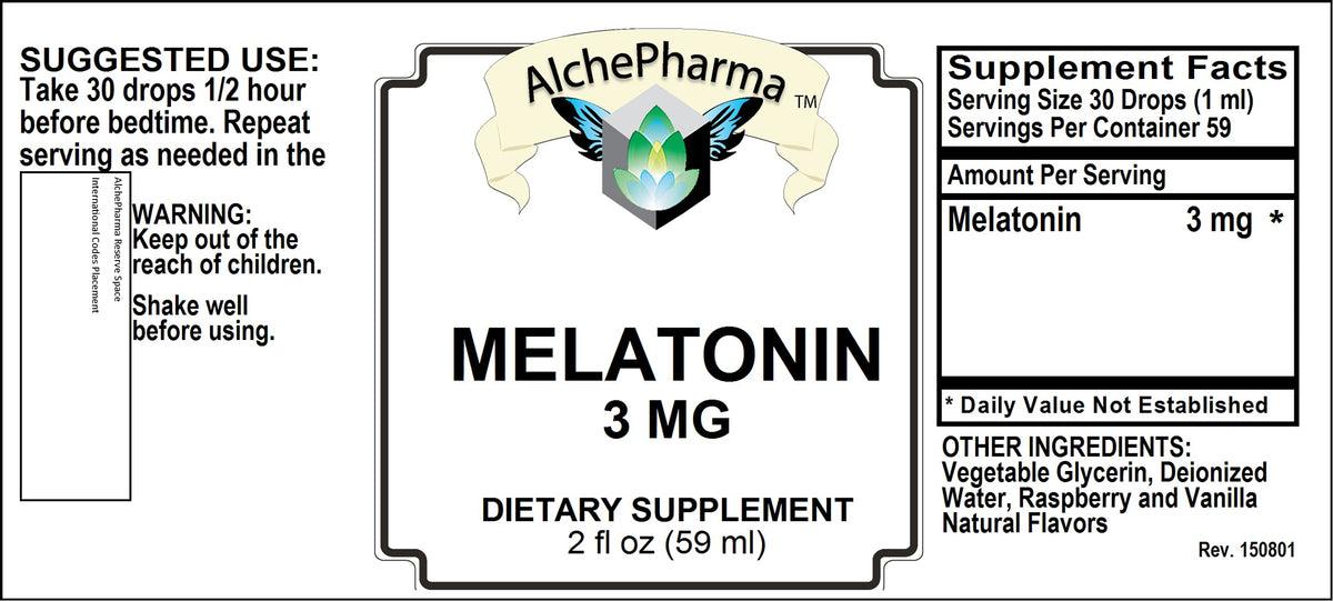AlchePharma Melatonin Liquid 3mg Sleep Support - 2 fl oz - image 4