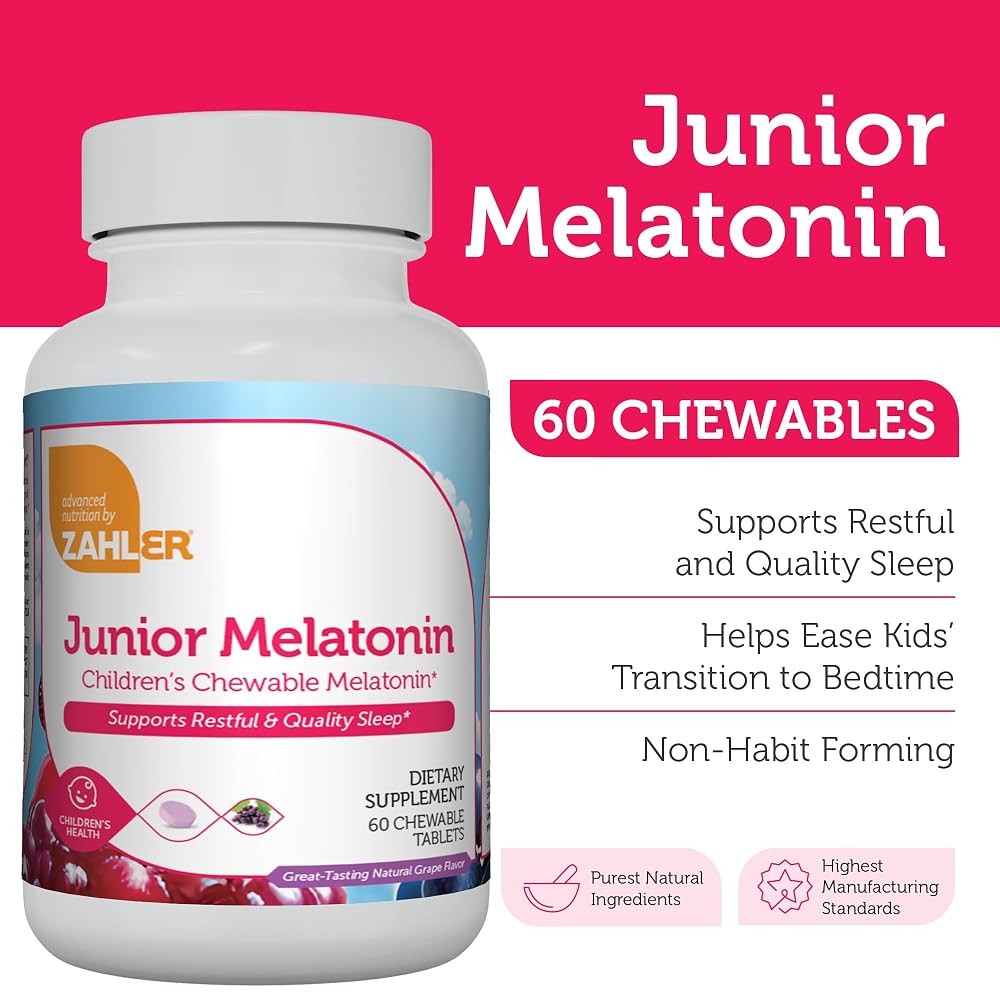 Zahler 1MG Children's Melatonin for Kids - Sleep Support and Quality
