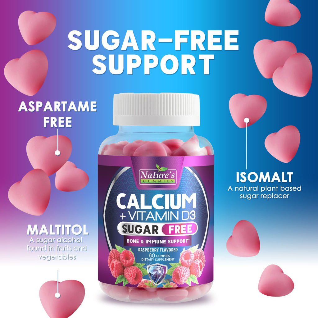 Nature's Nutrition Calcium Gummies - Sugar Free Calcium Gummy