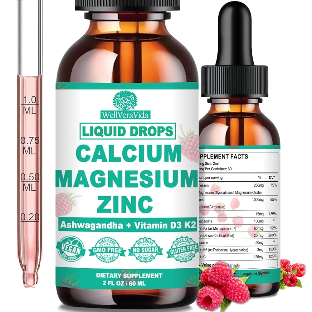 WellVeraVida Calcium Magnesium Zinc D3 Supplement