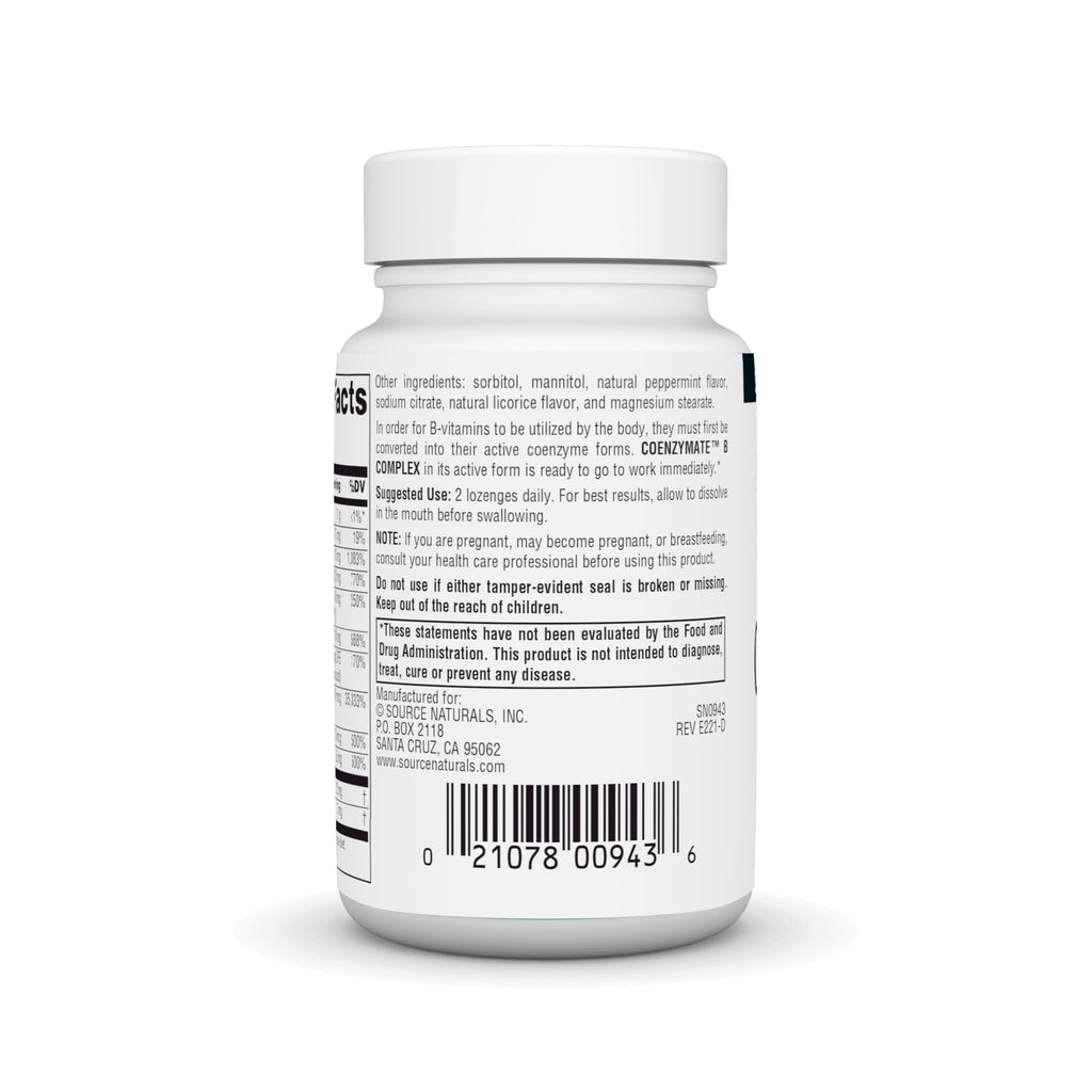 Source Naturals Coenzymate B Complex - Peppermint Flavor That Melts